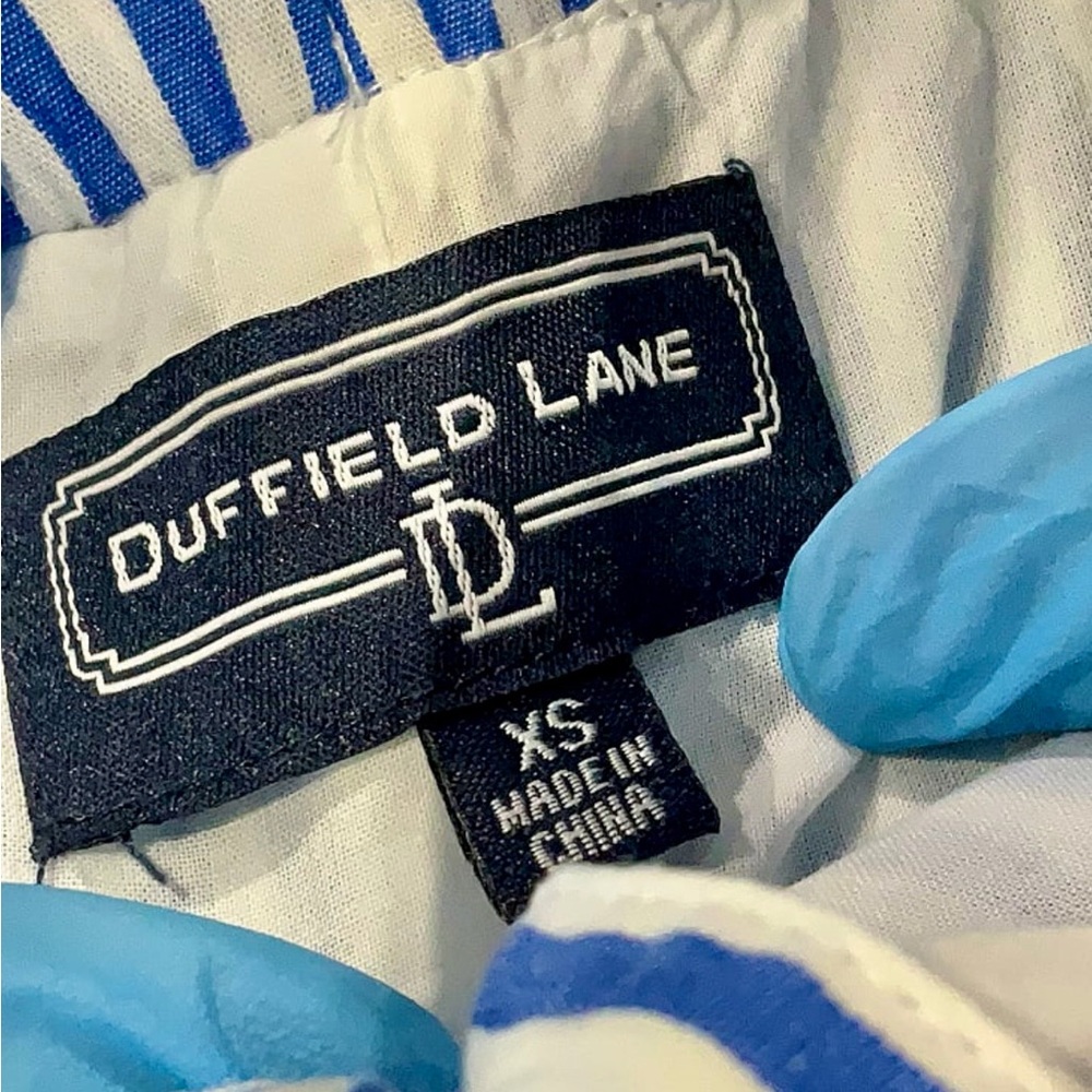 Duffield Lane Blue and White Striped Maxi Dress - Picture 3 of 3